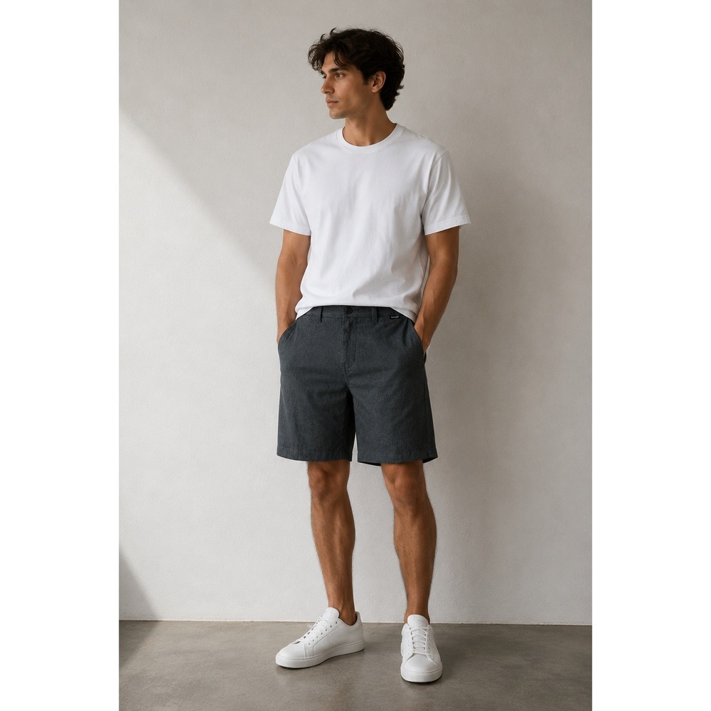 Hurley Phantom Men Shorts Size 36 Dark Heather Gray Casual Summer Flat Front NWT